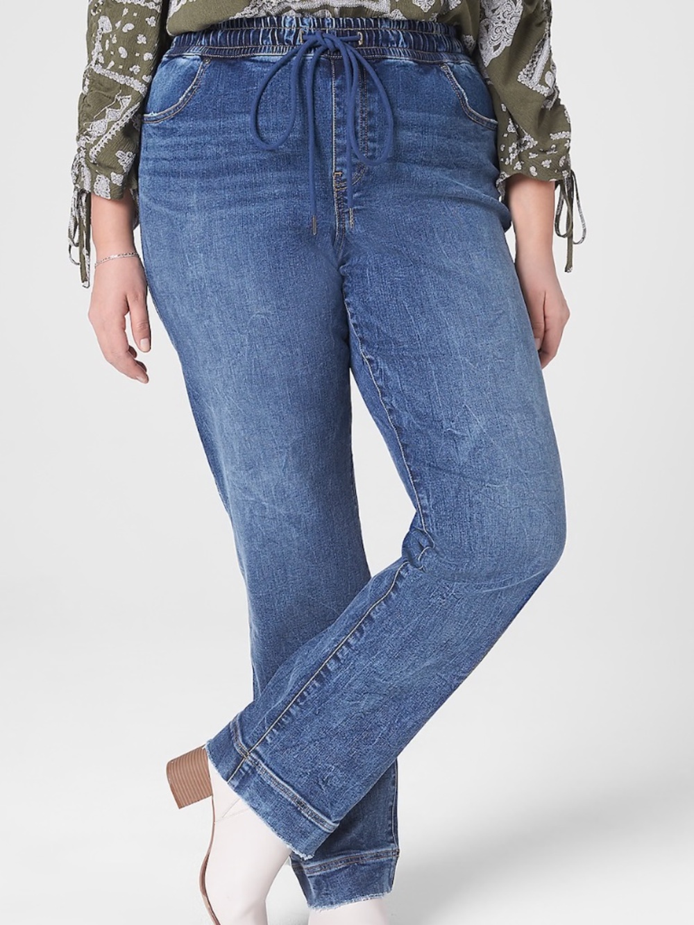 Lane Bryant - High Rise Pull-On Relaxed Straight Signature Fit Blue Jean - 20